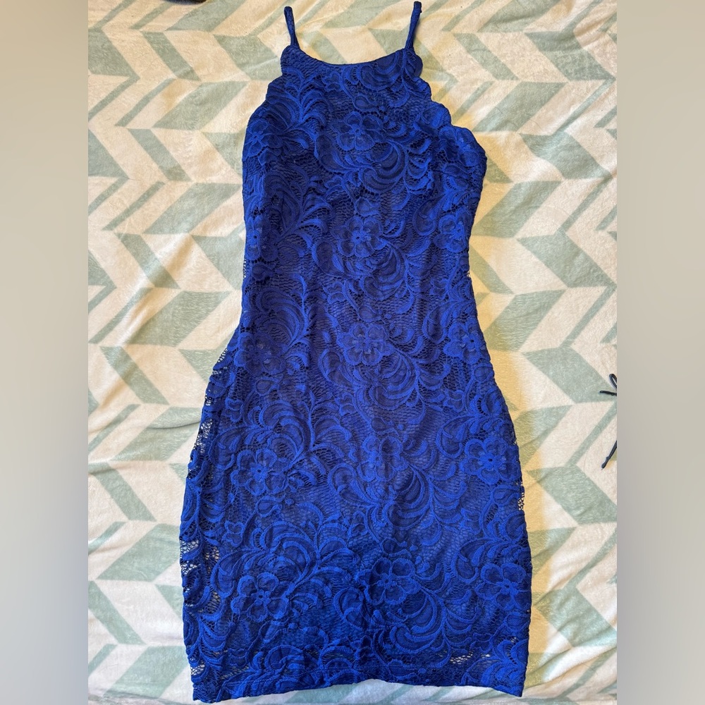 NWOT Blue Lace Cocktail Dress
